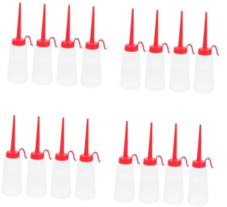 TEHAUX 4pcs Long Mouth Oil Pot Plastic Oil Bottle for Sewing Machine Maintenance