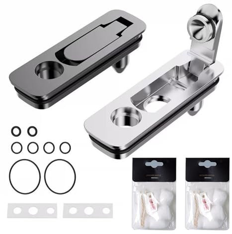 Thoquene 2 Stück Zubehör mit 2 Stück Watte Set für Feuerzeug Ersatzteile Einsatz(Silber, Schwarz)