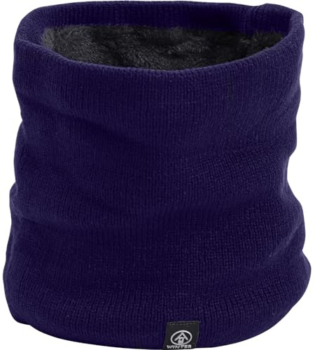Fjquamitix Cache-cou pour homme et femme en polaire épaisse thermique pour homme - Cache-cou tricoté - Écharpe circulaire pour sports de plein air, cyclisme, ski, moto
