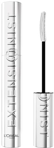 L'Oreal Paris Extensionist Mascara, Lengthening, Volumizing, and Curling Formula For a Lash Extension Eye Makeup Look, Washable Blackest Black