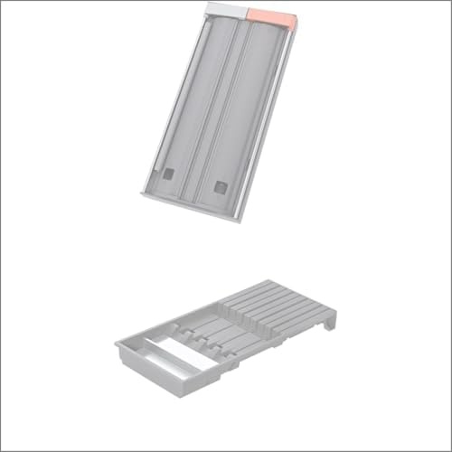 Blum Bundle AMBIA-LINE Folienschneider | 2-in-1 Cutter für Frischhalte- & Alufolie bis Ø46 mm | Oriongrau + AMBIA-LINE Messerhalter | Küchenhelfer mit Aufbewahrung für bis zu 9 Messern | Oriongrau