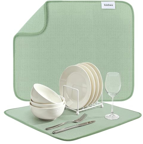 KinHwa Microfibre Dish Drying Mats Drying Mat for Kitchen Counter Absorbent