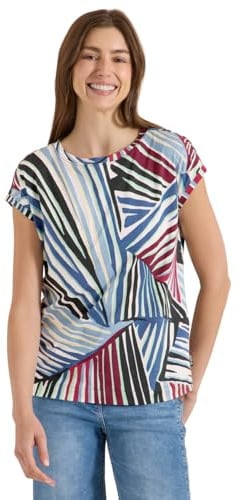 Damen T-Shirt mit Boatneck und Grafikprint