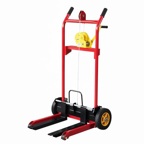 Transpallet Carrello elevatore pieghevole con impilatore a manovella da 200 kg for caricamento in magazzino