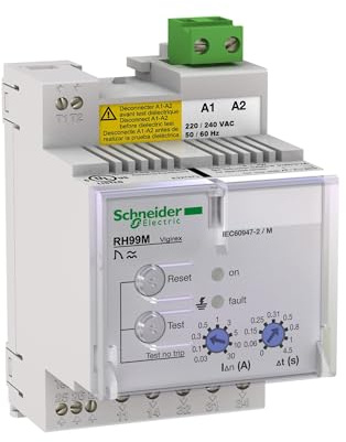 Schneider Electric 56174 EARTHLEAKAGE RELAY RH99M WITH MANUAL RES, White