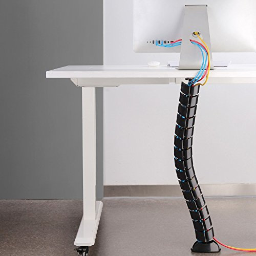 Dihl Vertical Cable Wire Tidy Computer Monitor Spine for Desks 80cm Heavy Duty Cable Management System