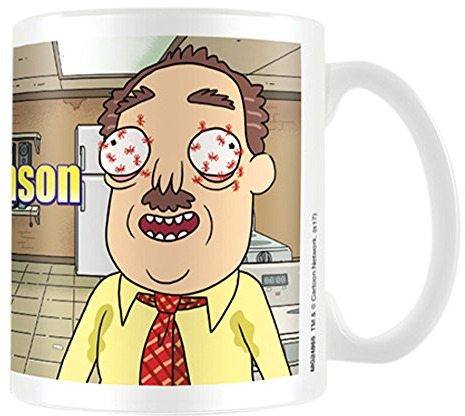 Cartoon Network Rick and Morty Ants in My Eyes Johnson Kaffeetassen, Keramik, Mehrfarbig, 7.9 x 11 x 9.3 cm