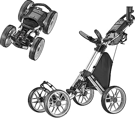 Caddytek Unisex Caddycruiser One Version 8 - Silver Golf Push Cart, Silver