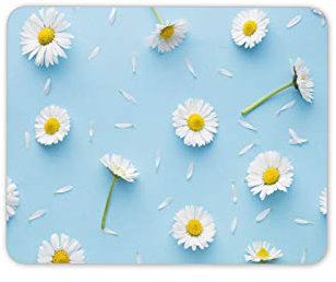 Destination Vinyl Ltd Pretty Daisies Mouse Mat Pad - Daisy Flower Cute Baby Blue Gift Computer #14018