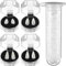 5 Stücke Vampir Fangs Kit 4 Größen Custom Vampire Zähne Gefälschte Zahnersatz mit 1 Rohr Pellets Klebstoff für Cosplay Party Requisiten Halloween