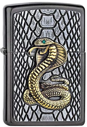 Zippo Feuerzeug Kobra New NEW-28378-Zippo Collection 2019-2005928-69,95 €, Metall, Silber, smal, 72