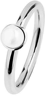 Ernstes Design Evia Ring R492 Perle Edelstahl Vorsteckring