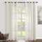Topfinel Cortinas Salon para Ventana Grante Rayas Translúcidas 140x240cm Blanco+Caqui 2 Piezas Cortina Visillos con Ojales De Barra para La Habitacion De Juvenil Dormitrios Y Comerdor