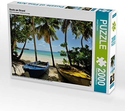 CALVENDO Puzzle Boote am Strand 2000 Teile Puzzle quer | Lege-Größe cm Foto-Puzzle für glückliche Stunden