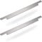 2 x Poignée de Meuble BLANKETT Slim 295 mm Aluminium Chromé mat Poignée profilée à visser au dos Poignée de Tiroir de Sotech