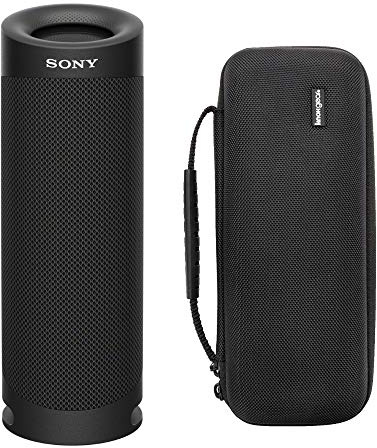 Sony SRSXB23 Altavoz portátil inalámbrico Bluetooth Extra Bass (negro) Knox Gear Hardshell Travel & Protective Case Bundle (2 artículos)
