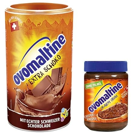 Ovomaltine Pulver Schokolade 450g + Crunchy Creme 380g (Set)