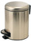 Gedy POTTY Papelera basura baño, Redonda, 3L, con pedal y tapa soft close, Acero inoxidable, Oro Mate, 17,4 x 22,6 x 25,1