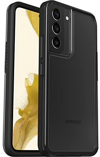 LifeProof SEE Hülle für Samsung Galaxy S22, stoßfest, Sturzschutz bis 2 Meter, ultraschlank, schützende transparente Hülle, Nachhaltig hergestellt, Transparent/Schwarz