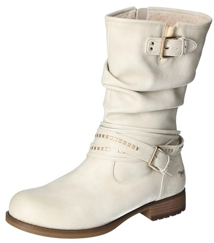 MUSTANG Bottine Femme 1139-624, Pointure:40 EU, La Couleur:Blanc