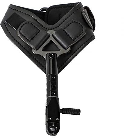 DONGKER Compound Bogen Bow Release, Archery Compoundbogen Release mit Verstellbar Handschlaufe Bogen Release Sehnenauslöser Bogenschießen Bremssattel Griff Trigger Zubehör