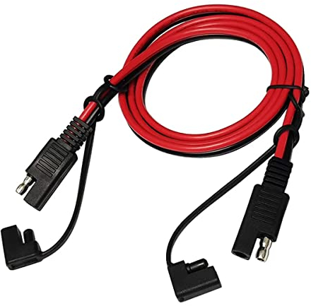Liwinting SAE-Anschluss Kabel, Kfz-Verlängerungskabel, SAE auf SAE 2-poliger Schnellverbindungs-/Trenn-Verlängerungskabelbaum 14AWG mit Staubkappenhalterung, 2m/6.56ft