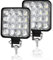 AUXTINGS 2 Pièces 10cm Phare de Travail LED 48W Projecteur LED Voiture 12V 24V Etanche IP67 Spot Feux Antibrouillard LED 1800lm Feux de Travail pour Voiture Camion Tracteur SUV Bateau