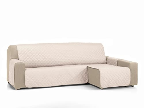 Martina Home Gepolsterte Chaiselongue-Überwurf, Bernstein, 200 cm, Leinen