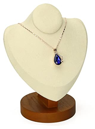 IXART Schmuckständer/Schmuckhalter Herz Halskette Display Büste Holz Halskette Display Ständer Schmuck Vitrine Display Büste Kette Anhänger Halter for Juweliergeschäft Schmuckaufbewahrung (Color : A)