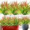 UXORSN 6 Pièces Plante Artificielles 40cm Herbes Artificielle Interieur Extérieur Fausse Gazon Résistantes UV Plantes Artificielle Décoration pour Maison Jardin Fenêtre Véranda Mariage