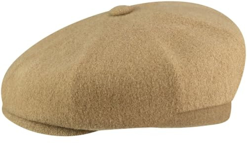 Kangol Classic Wool Hawker Flatcap Schirmmütze Schiebermütze Ballonmütze Herren - mit Schirm, Schirm Herbst-Winter Winter