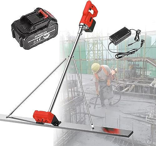 DOZPAL Betonoberflächen-Estrich-Endbearbeitungswerkzeug, 1,5 m elektrischer Estrich für die Betonverarbeitung, 6000 mA batteriebetriebene Betonnivellierungsmaschine