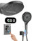 Duschsystem mit Thermostat, Unterputz Regendusche Wasserfall Duschsystem, Duscharmatur Duschset Dusche 32cm runden Kopfbrause Duschsystem inkl. 3 Funktionen Handbrause, Messing (Anthrazit)