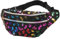 Bauchtasche Kinder Mädchen,Bauchtasche Damen Glitzer Kinder Bauchtasche,Bauchtasche 80er Jahre Damen,Schmetterlingsdruck Mode Wasserdicht Schwarz,Geeignet Zum Festivals,Reisen,Partys