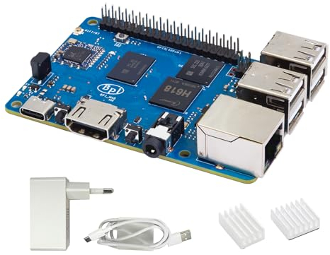 youyeetoo Banana Pi BPI-M4 Berry Einplatinencomputer, H618- Quad Core CPU, 2GB LPDDR4 8GB eMMC, integriertes Wi-Fi/BT/HDMI/1Gbps Ethernet, ARM Entwicklungsboard