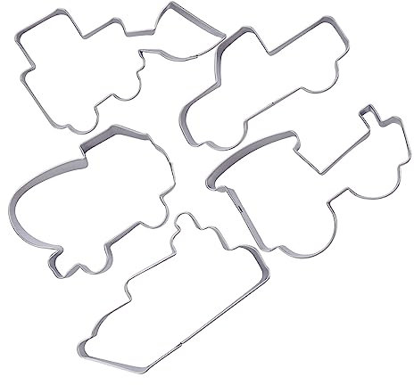 Garneck 5st Keksform Edelstahl Partyzubehör Schokoladen-sandwich-kekse Fondant-herz Backformen Für Kekse Kuchen-kit Kuchenschablonen Tier Schneidemaschine Modellieren 430er Edelstahl