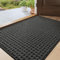 DEXI Schmutzfangmatte Innen 61 x 92 cm, rutschfest Fußmatte, absorbierend Fussmatte, waschbar Türmatte für Hund, Eingang, Haustür & Flur, Grau
