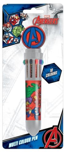 AVENGERS Hero Club 10-farbiger mehrfarbiger Stift – Spaß & lebendiges Schreiben für Kinder & Marvel-Fans