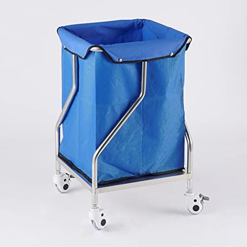 Carro Cuadrado para Hotel, Carro De Lino Portátil, Carro De Recolección De Suciedad De Acero Inoxidable Grueso, Vehículo De Limpieza para Servicio De Habitaciones De Hotel