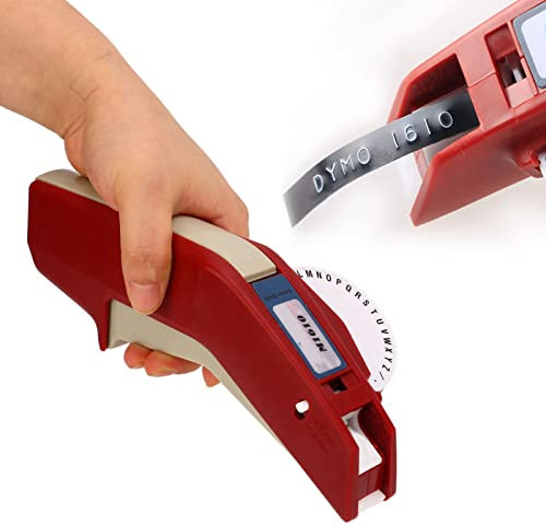 AILOOCEDI Etikettiermaschine zum Prägen mit Bändern, Prägemaschine für transparente Zahlen, Buchstabenoperation, Einhandbedienung, Prägung für Etiketten aus ABS, langlebig