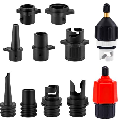 NQEUEPN 11uds Adaptador de Bomba de Tabla de Paddle, Plástico Kits de Adaptador de Bomba Inflable de Sup para Tabla de Remo Adaptador Inflador Paddle Surf para Tabla de Remo de Pie Kayak