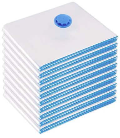 Bieiyhe Lot de 10 Housse Aspirable Rangement 30 X 40 cm,Poche Sous Vide Vetement,Sac de Rangement Sous Vide,Vacuum Storage Bags,Sac Aspirant Voyage,Housse Rangement Sous Vide,Sac Vetement Reutilisable