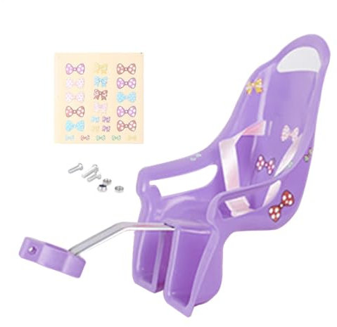 Doll Bike Seat for Girls Bicycles with DIY Decals, Doll Seat For Girls Bikes, Fun Bike Pink/Purple Dol-ly Seats, Kids Bikes Accessories, Baby Dolls Carrier For Dolls And Plush Toys & Stuffed Animal