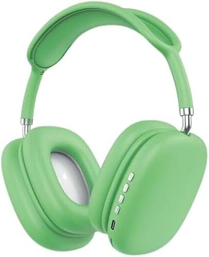SterlingEdge P9 Wireless Bluetooth Headphones, HiFi Stereo Over Ear Headset with Microphone Noise Cancelling Sports Earphones for Home Travel Office (Green)