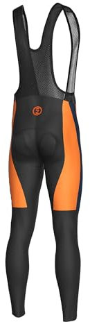 INBIKE Salopette Ciclismo Uomo Pantaloni con Bretelle Ciclismo con Fondello Pantaloni lunghi MTB Salopette Bici Traspirante Antishock Riflettente