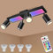 YindaLux Deckenstrahler LED Dimmbar mit Fernbedienung, RGB Farbwechsel 30W 3600LM Deckenlampe Strahler Schwenkbar, Schwarz Deckenleuchte 4 Flammig mit Unteres Glühen 10W+4x5W GU10 Spot für Wohnzimmer
