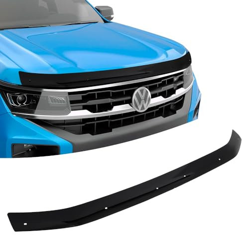 JHCHAN Motorhaube Deflektor Insekten Steinschlagschutz für Volkswagen VW Amarok 2023-2024-2025, Motorhaubenschutz Zubehör Dunkel