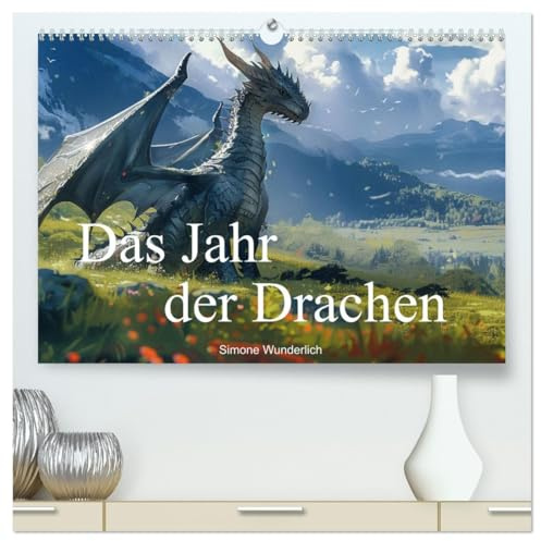 Das Jahr der Drachen (hochwertiger Premium Wandkalender 2026 DIN A2 quer), Kunstdruck in Hochglanz: Ein wundervoller Drachen - Kalender im Anime - Stil (CALVENDO Kunst)