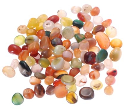 Bunte Aquarien Dekosteine 500g, 0, 5–1cm, Abgerundet | Natursteine, Glatte Oberfläche, Geruchlos, für Pflanzgefäße, Steingärten, Bankland und Deko