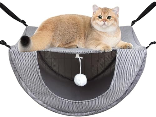 Große Hängematte für Katzen, verstellbares Netzgewebe für Kätzchen, Zubehör für Haustiere, Hängekäfig, Stuhl, Hängematte für Katzen, kleine Tiere, Schlafplatz